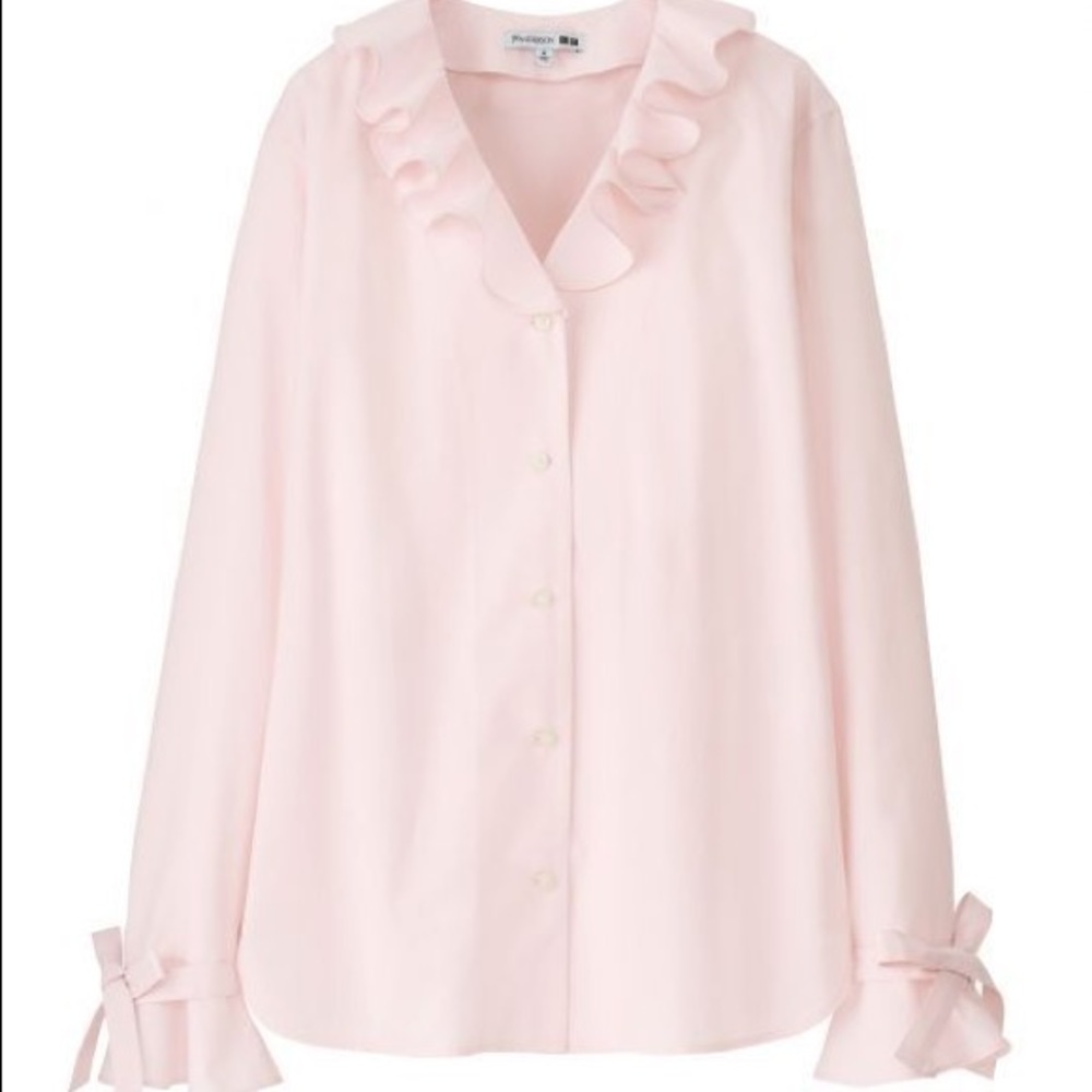 Uniqlo x JW Anderson ruffle shirt pink